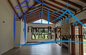 vista sala, comedor, chimenea